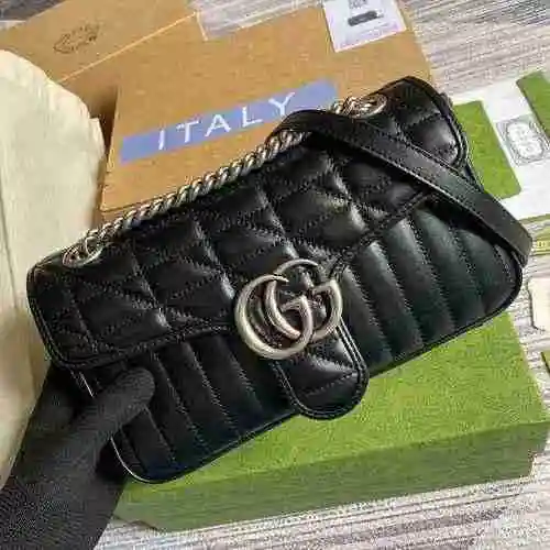 GUCCI Gucci Chain Bag adopta cuero original importado de primer nivel y una versión de réplica de al