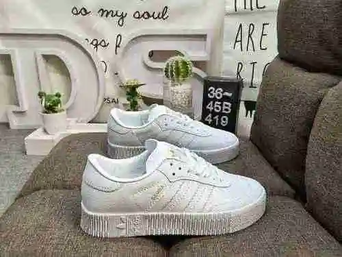 419DAdidas clover SAMBAROSE W thick sole sponge shoes versatile board shoes casual shoes