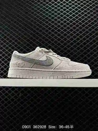 4 Nike/Nike SB Dunk Low Pro" Gris Canguro" Zapatos de skate deportivos informales de caña 
