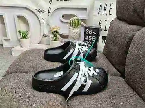 321DAdidas Adiane Slide Men's and Women's Baotou Sandals and Slippers Coconut Wind Beach Wading Vers