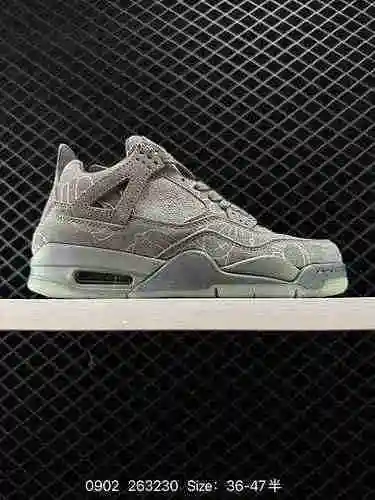 Una nueva combinación de calles y leyendas ✖✖ Marca de diseñador de moda Kaws x Air Jordan 4 Retro&a