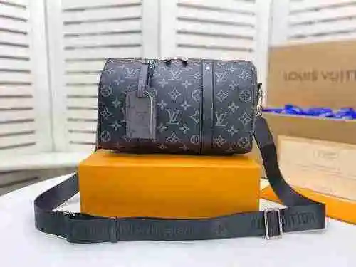 Bolso cruzado exclusivo para hombre LV hecho de material de lona importado, bolsa de regalo con entr