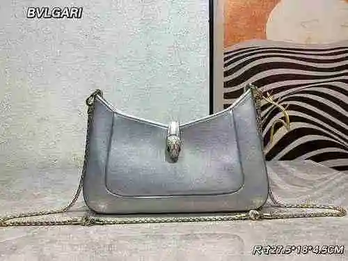 Bolso con cadena BVLGARI hecho de material de lona importado, bolsa de regalo para entrega de alta c