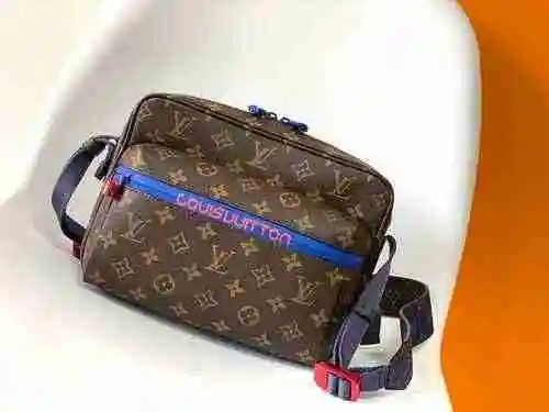 Bolso de cartero exclusivo para hombre LV hecho de material de lona importado, bolsa de regalo de en