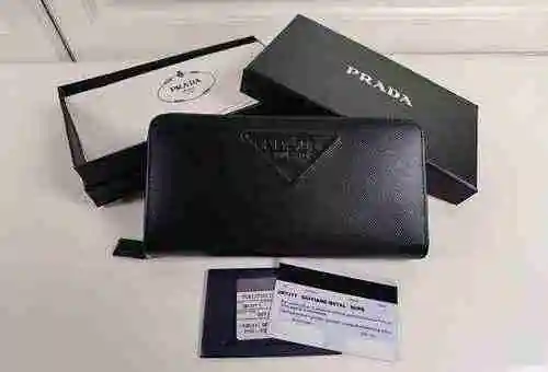 Cartera larga exclusiva masculina fabricada en piel vacuno original importada, bolsa de regalo con e