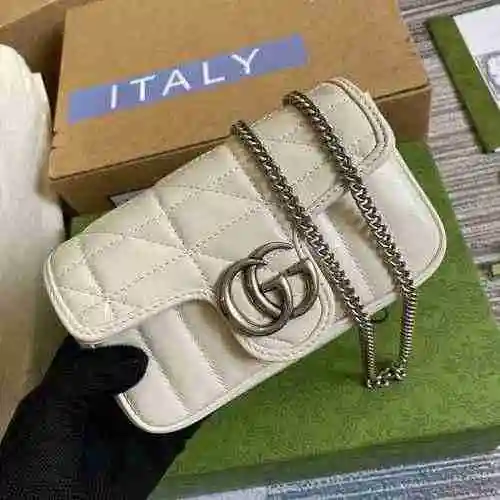 GUCCI Gucci Chain Bag adopta cuero original importado de primer nivel y una versión de réplica de al