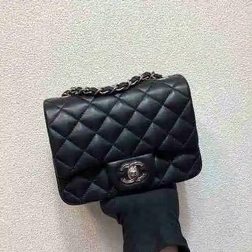 Chanl Bolso con cadena Chanel hecho de material de lona importado, bolsa de regalo con entrega de al