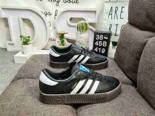 419DAdidas clover SAMBAROSE W thick sole sponge shoes versatile board shoes casual shoes