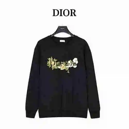 Dior Dior X TEARS co branded embroidered cotton letter pattern cotton round neck sweater