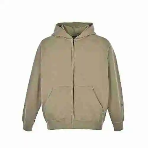 Fear of God Double Thread Essentials Back Silicone Letter Zipper Hoodie