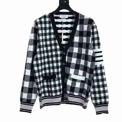 Checkerboard cardigan
