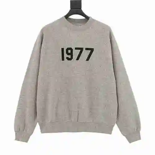 FEAR OF GOD DOUBLE LINE ESSENTIALS 1977 DIGITAL FLOCKED CREW NECK SWEATER