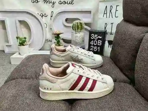 261DAdidas Clover Originals Superstar Shell Head Classic Versatile Casual Sports Board Shoe High Den