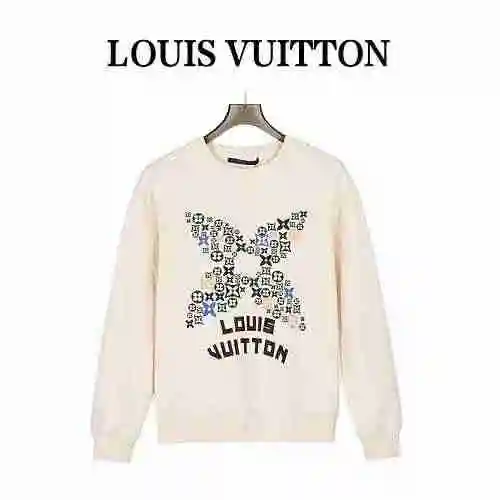 Louis Vuitton 23ss Four Leaf Grass Printed Cotton Round Neck Sweater