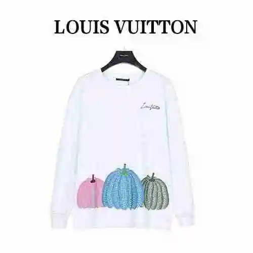Louis Vuitton x Kusama Yoshinori Co branded 23ss Pumpkin Print Cotton Crew Neck Sweater