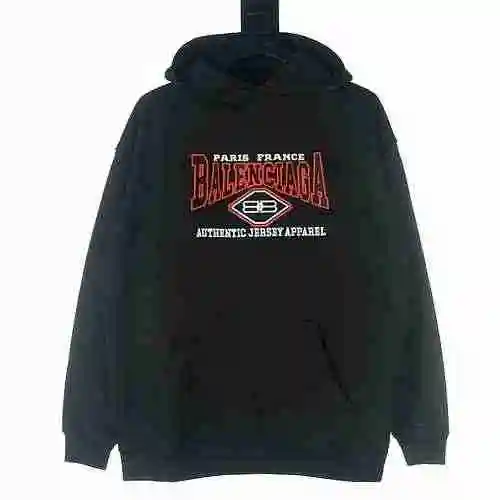 BALENCIAGA/Balenciaga BLCG Batman Double B Letter Embroidered Hoodie