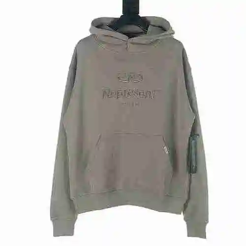 Representative 23FW Washed Embroidered Tri Color Letter Hoodie