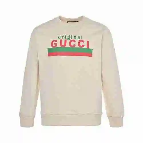 Gucci/Gucci 23Fw Red Green Stripe Letter Printed Round Neck Sweater