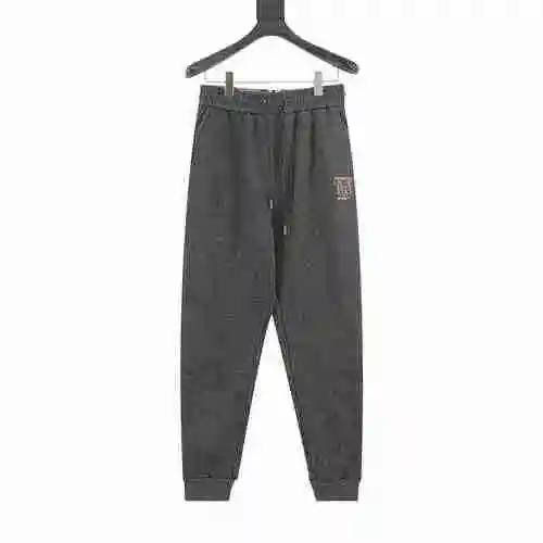BBR 23Fw TB Plaid Patch 3D Embroidered Cotton Knitted Pants