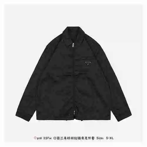 ◇ prd 23Fw pocket triangle double zipper jacket jacket jacket