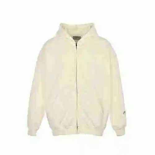 Fear of God Double Thread Essentials Back Silicone Letter Zipper Hoodie