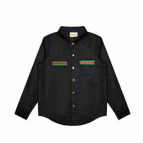 Gucci/Gucci 23ss Exclusive Ribbon Eco Wash All Cotton Long Sleeve Shirt
