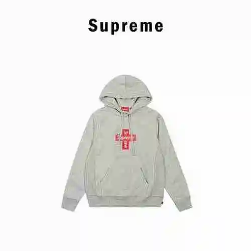 Supreme 20Fw Embroidered Cross Box Logo Hoodie