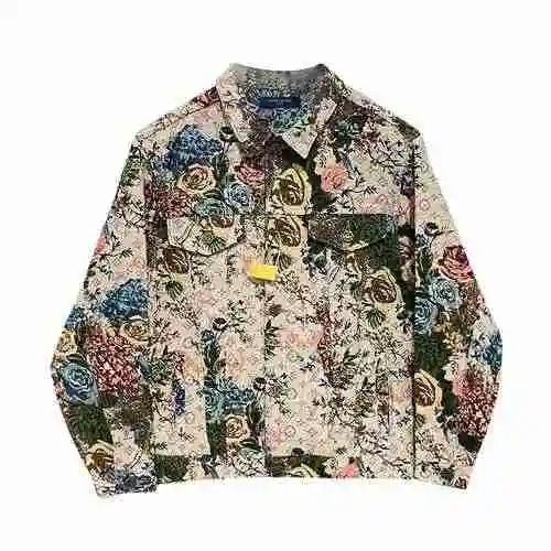 Louis Vuitton Floral Rose Jacquard AOP Coat Classic Old Flower AOP Jacquard Coat