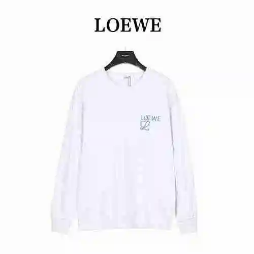 Loewe/Loewe Pocket Logo 3D Contrast Embroidered Round Neck Sweater