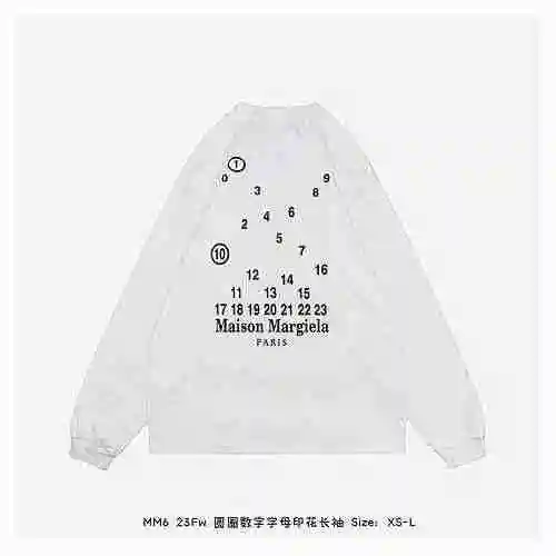 MM6 23Fw Circled Numeric Letter Printing Long Sleeve