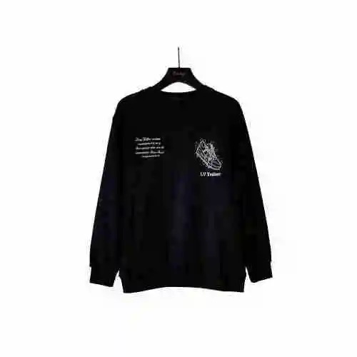 LV Shoes New Classic Front and Rear Printed Round Neck Long Sleeve Men's and Women's Top Pullover Sw