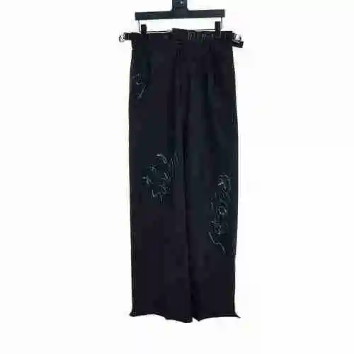 Hand-painted graffiti suit pants