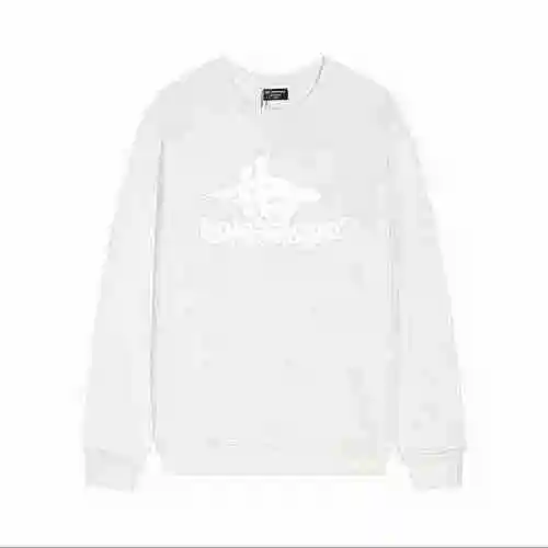 Balenciaga's 2023 Early Autumn New Night Glow Painting Process, White Shadow Letter Logo Round Neck 