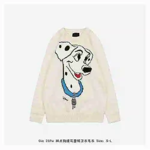 GVC 23Fw Spotted Dog Jacquard Round Neck Sweater