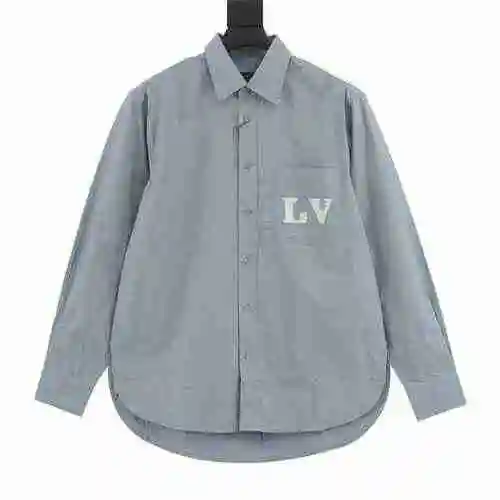 1V 23SS Letter Pocket Printed Long Sleeve Shirt