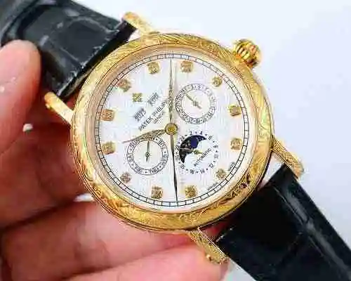 Reloj Patek Philippe para hombre combinado con movimiento mecánico original completamente automático