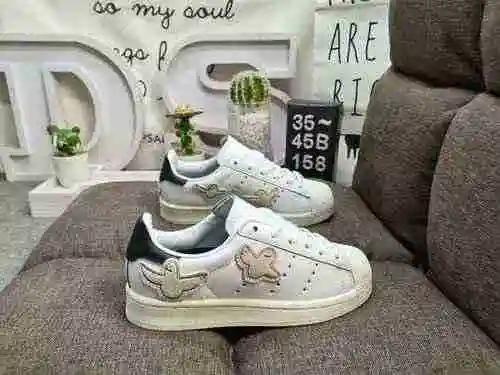 158DAdidas Clover Originals Superstar Shell Head Classic Versatile Casual Sports Board Shoes High De