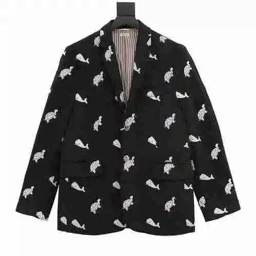 TB Whale Turtle runway cashmere casual suit jacket
