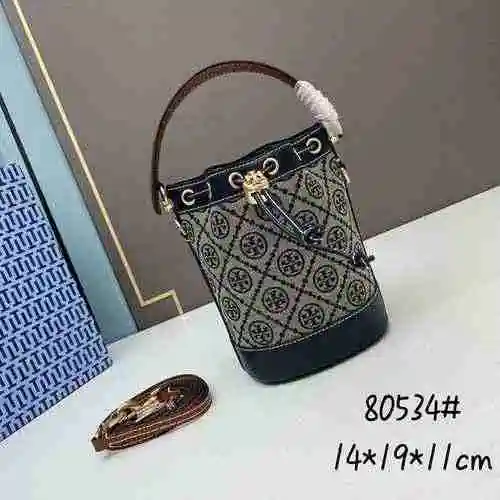 Bolso tipo cubo Tori Birch hecho de material de lona importado, bolsa de regalo de entrega de alta c