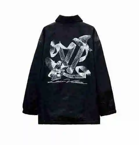Louis Vuitton/Louis Vuitton Cursive Peace Dove Print Coach Jacket Coat