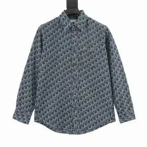 CD 22ss Classic AOP Old Flower Denim Shirt Coat