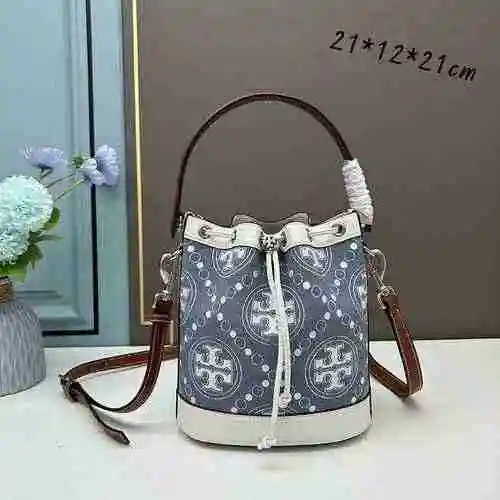 Bolso tipo cubo Tori Birch hecho de material de lona importado, bolsa de regalo de entrega de alta c