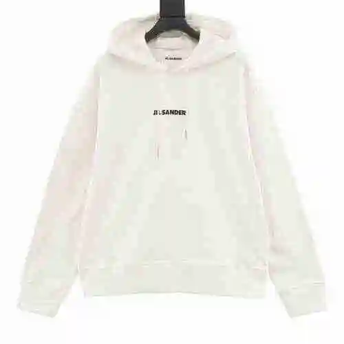 Jil Sander logo simple printed pullover hoodie