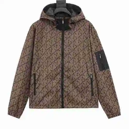 Fendi/Fendi Old Flower FF AOP Windbreaker Zipper Coat