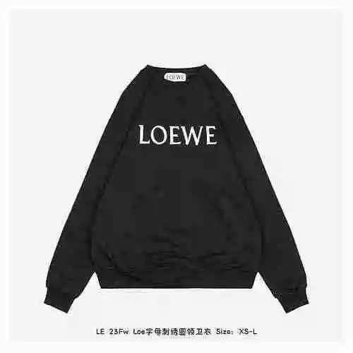 LE 23Fw Loe Letter Embroidered Round Neck Sweater