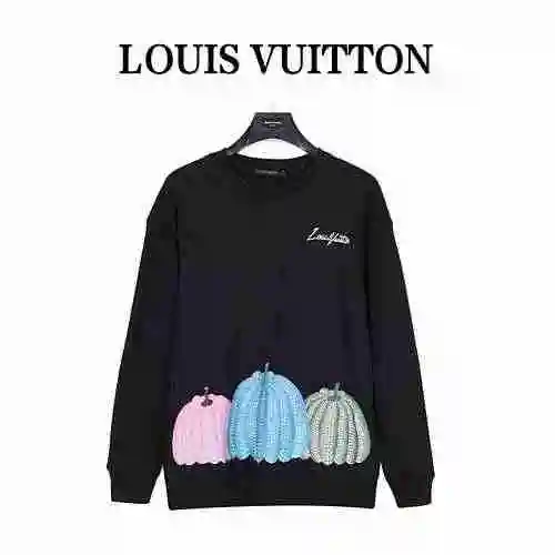 Louis Vuitton x Kusama Yoshinori Co branded 23ss Pumpkin Print Cotton Crew Neck Sweater