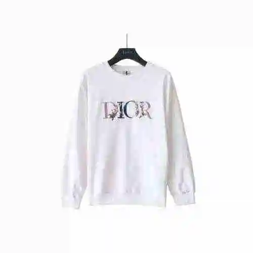 Dior-ss23 New Embroidered Multi Color Long Letter Terry Sweater