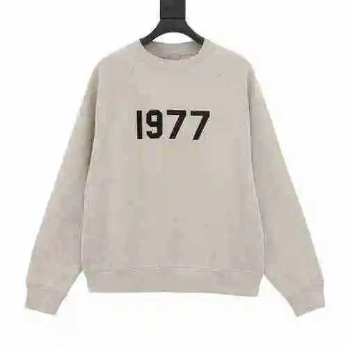 FEAR OF GOD DOUBLE LINE ESSENTIALS 1977 DIGITAL FLOCKED CREW NECK SWEATER