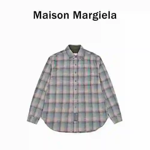 Majira 2023SS Latest Co branded Hot Pink Blue Wool Shirt 003