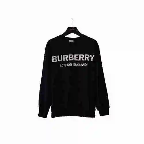 Burberry. New Classic Chest Large Logo Printed Round Neck Long Sleeve Men's and Women's Top Pullover